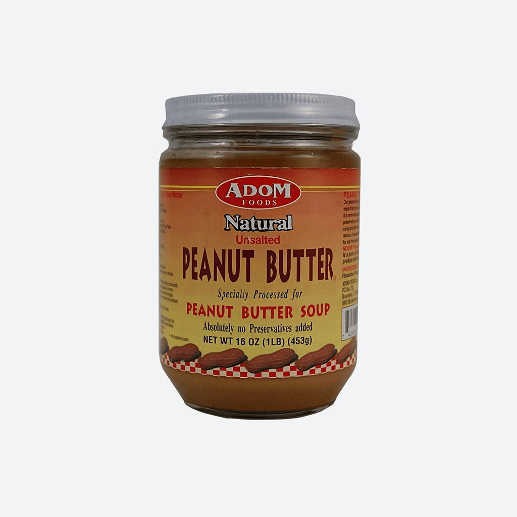 Adom Foods Natural Peanut Butter - Unsalted - Motherland Groceries