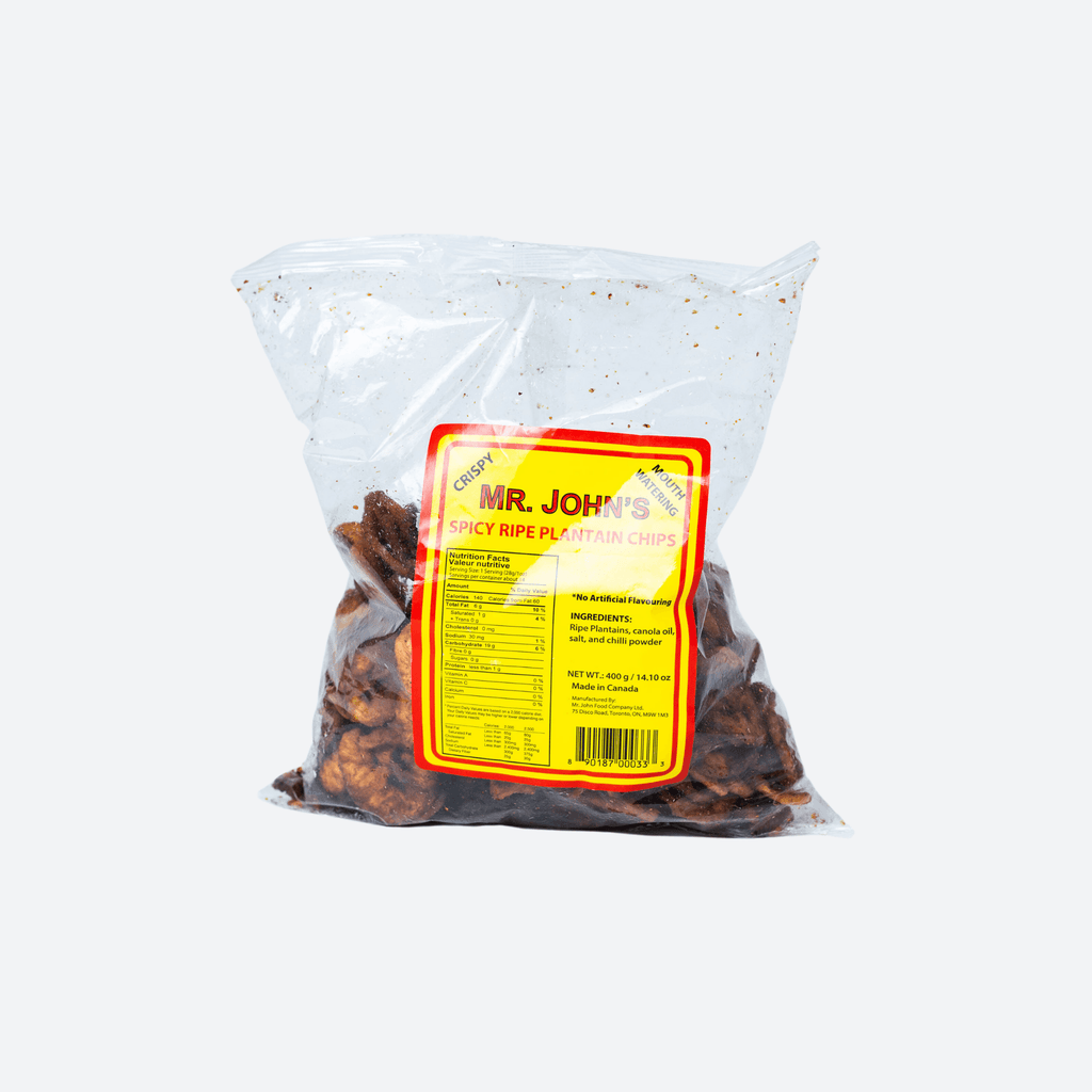 Mr. Johns Spicy Ripe Plantain Chips 400g - Motherland Groceries