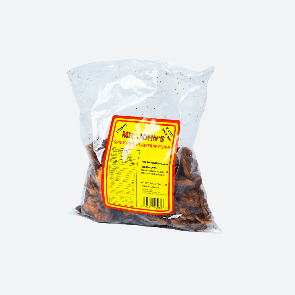 Mr. Johns Spicy Ripe Plantain Chips 400g - Motherland Groceries