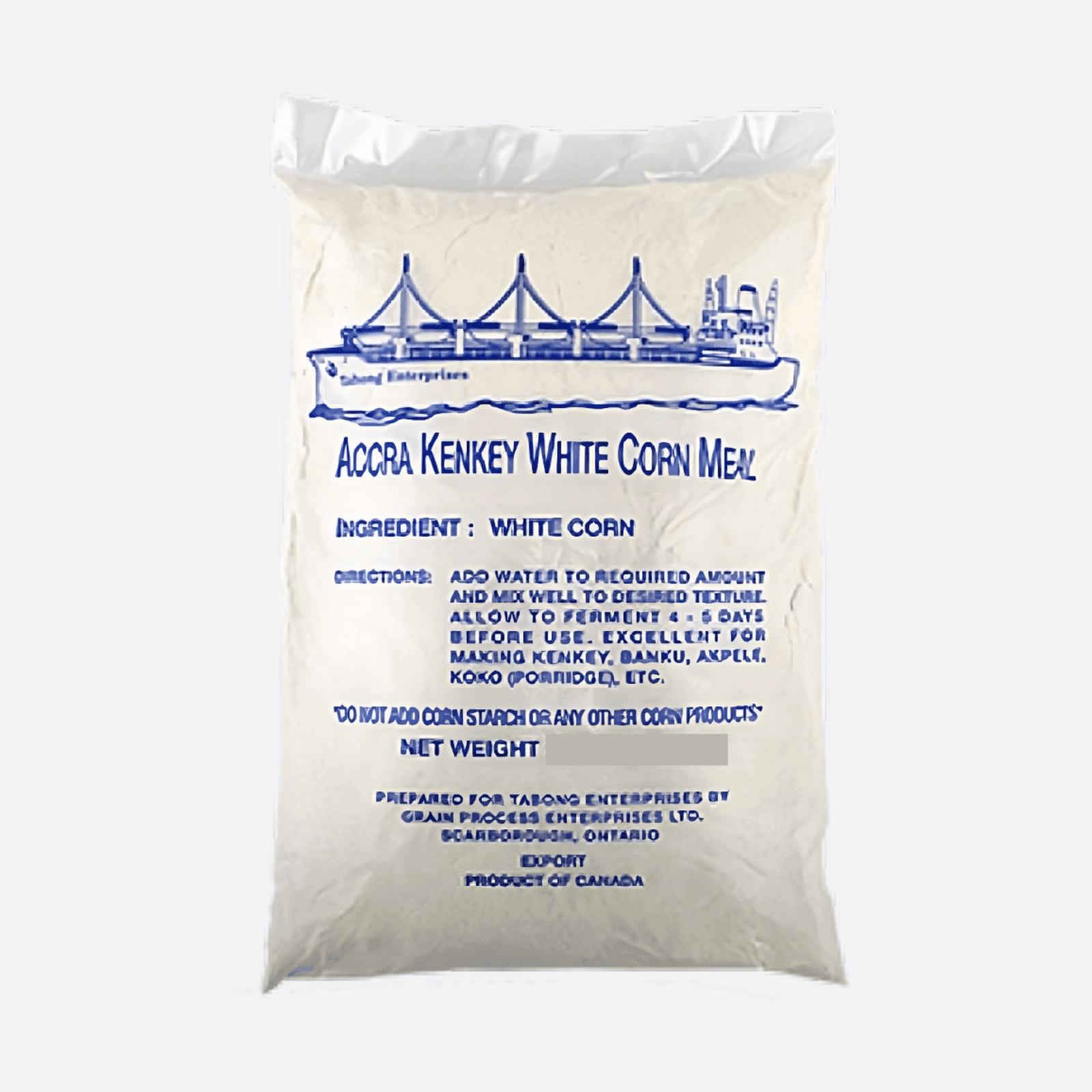 Accra Kenkey White Corn Meal 22lbs - Motherland Groceries