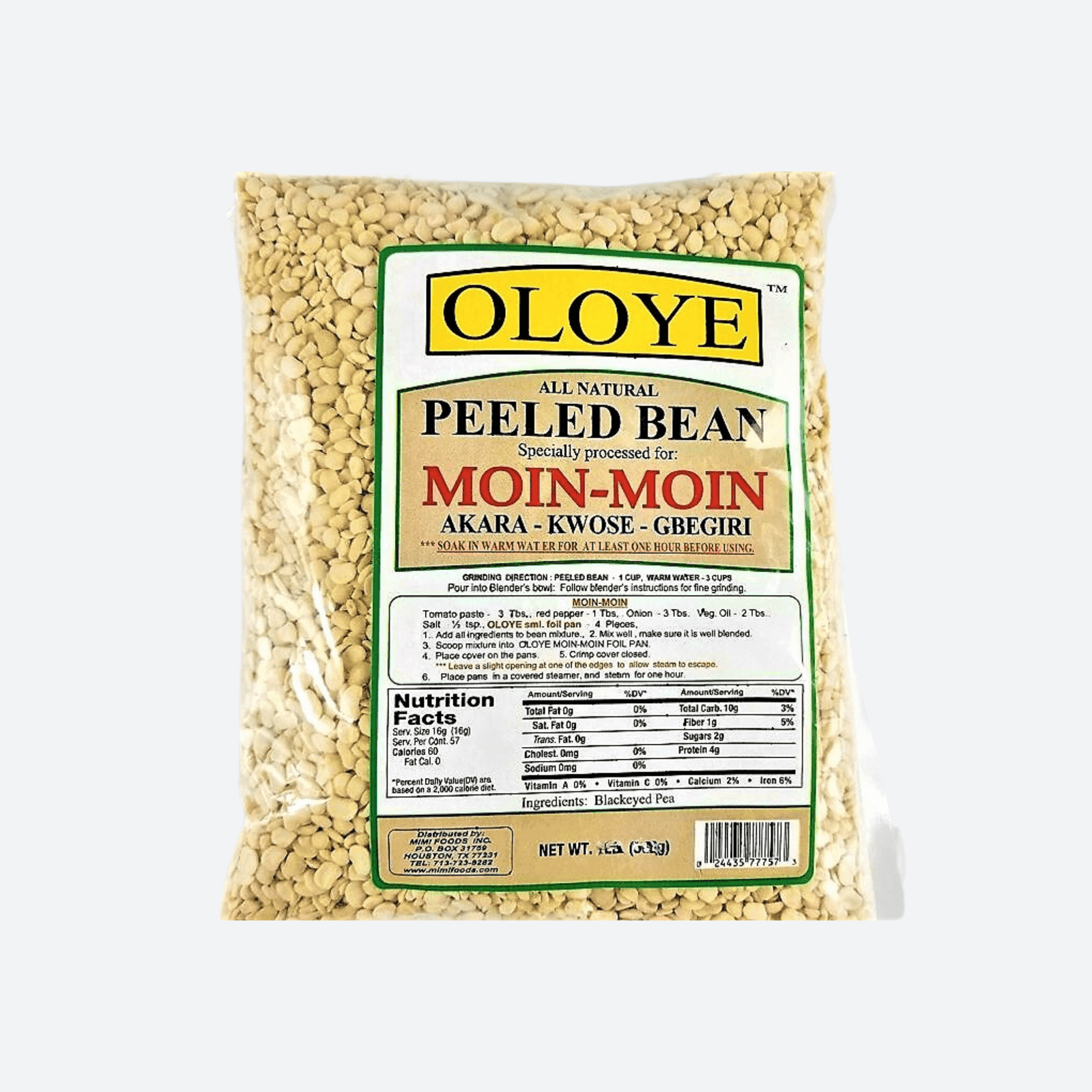 Oloye Peeled Bean 10lbs - Motherland Groceries