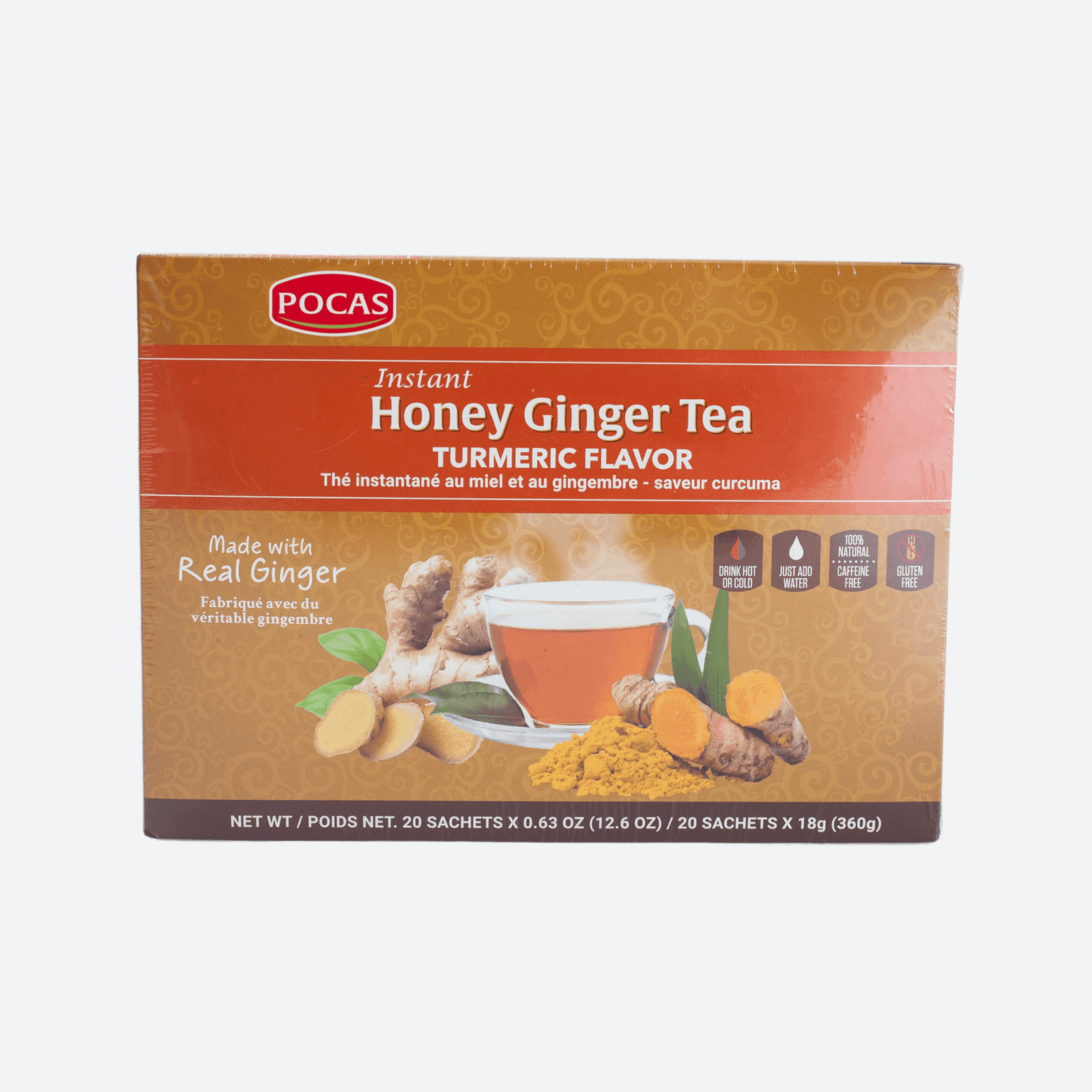 Instant Honey Ginger Tea - Turmeric Flavor - Motherland Groceries